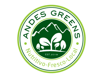 Company name: ANDES GREENS . Slogan: Nutritivo - Fresco - Local logo design by akilis13