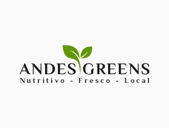 Company name: ANDES GREENS . Slogan: Nutritivo - Fresco - Local logo design by falah 7097