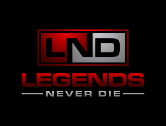 Legends Never Die logo design by p0peye