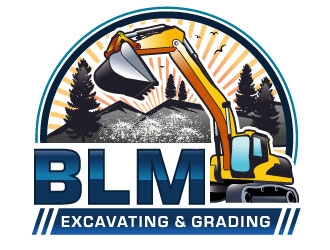 BLM Excavating & Grading LLC Logo Design - 48hourslogo