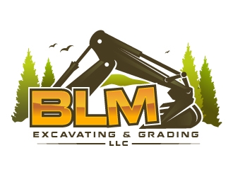 BLM Excavating & Grading LLC logo design by Suvendu