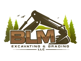 BLM Excavating & Grading LLC logo design by Suvendu