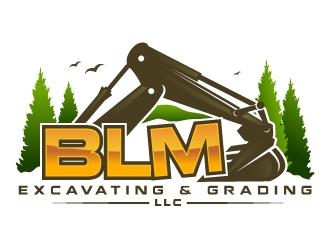 BLM Excavating & Grading LLC logo design by Suvendu