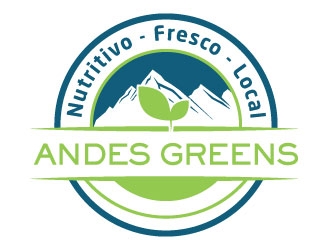 Company name: ANDES GREENS . Slogan: Nutritivo - Fresco - Local logo design by Suvendu