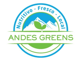 Company name: ANDES GREENS . Slogan: Nutritivo - Fresco - Local logo design by Suvendu