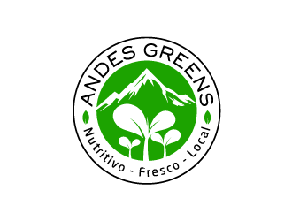 Company name: ANDES GREENS . Slogan: Nutritivo - Fresco - Local logo design by yans