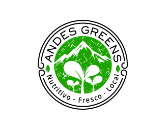 Company name: ANDES GREENS . Slogan: Nutritivo - Fresco - Local logo design by yans