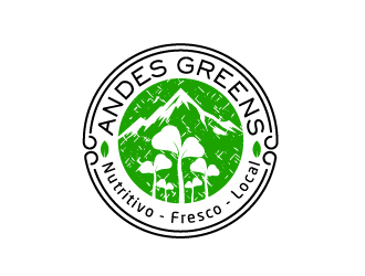 Company name: ANDES GREENS . Slogan: Nutritivo - Fresco - Local logo design by yans