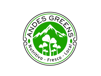 Company name: ANDES GREENS . Slogan: Nutritivo - Fresco - Local logo design by yans