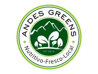 Company name: ANDES GREENS . Slogan: Nutritivo - Fresco - Local logo design by akilis13