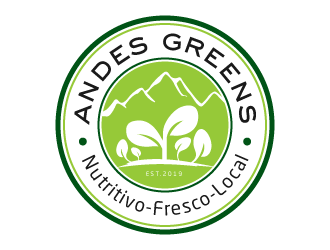 Company name: ANDES GREENS . Slogan: Nutritivo - Fresco - Local logo design by akilis13