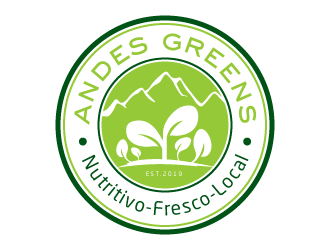 Company name: ANDES GREENS . Slogan: Nutritivo - Fresco - Local logo design by akilis13