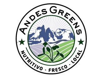 Company name: ANDES GREENS . Slogan: Nutritivo - Fresco - Local logo design by Suvendu