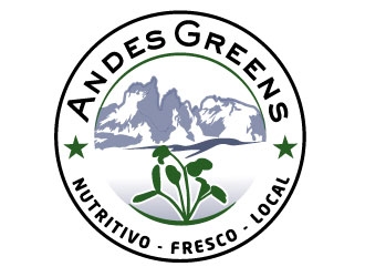 Company name: ANDES GREENS . Slogan: Nutritivo - Fresco - Local logo design by Suvendu