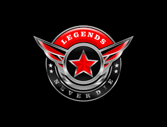 Legends Never Die logo design by haidar