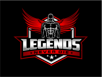 Legends Never Die logo design by evdesign