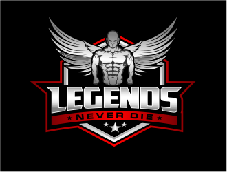 Legends Never Die logo design by evdesign