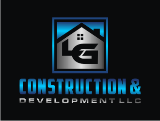 LG Construction & Development LLC logo design by bricton