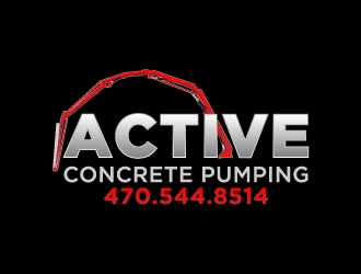 ACTIVE Concrete Pumping logo design by kasperdz