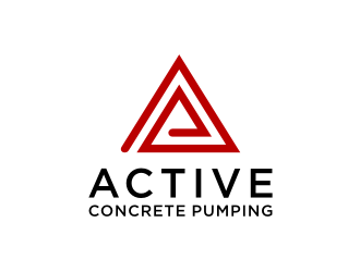 ACTIVE Concrete Pumping logo design by artery