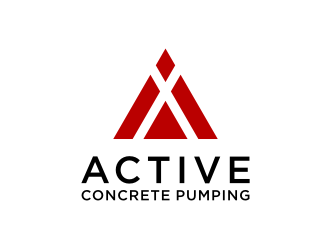 ACTIVE Concrete Pumping logo design by artery