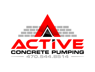 ACTIVE Concrete Pumping logo design by ingepro