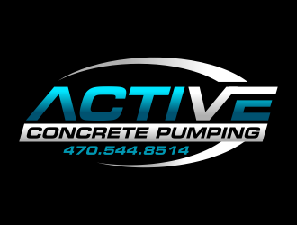 ACTIVE Concrete Pumping logo design by ingepro