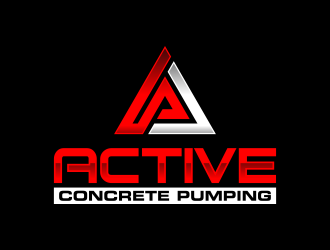 ACTIVE Concrete Pumping logo design by ingepro