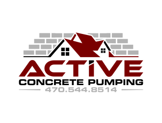 ACTIVE Concrete Pumping logo design by ingepro