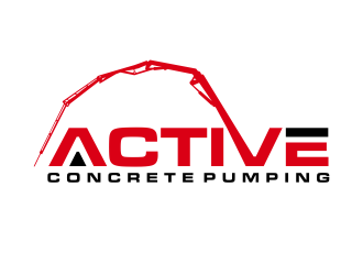 ACTIVE Concrete Pumping logo design by scolessi