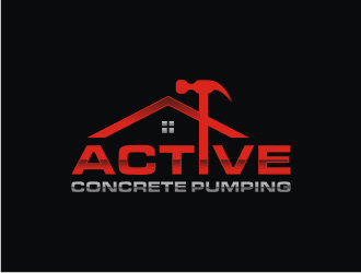 ACTIVE Concrete Pumping logo design by amsol