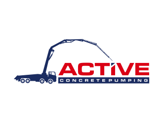 ACTIVE Concrete Pumping logo design by scolessi