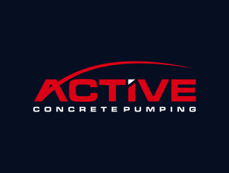 ACTIVE Concrete Pumping logo design by scolessi