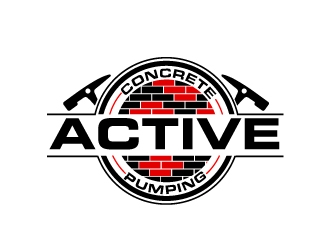 ACTIVE Concrete Pumping logo design by AamirKhan