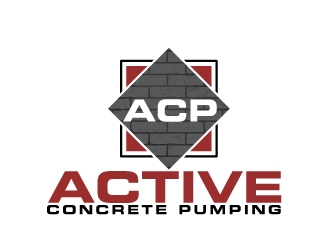 ACTIVE Concrete Pumping logo design by AamirKhan