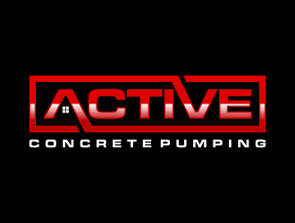 ACTIVE Concrete Pumping logo design by savana