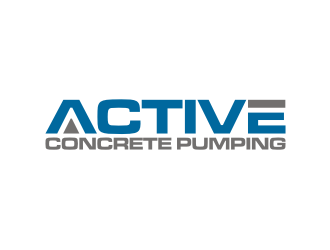 ACTIVE Concrete Pumping logo design by rief