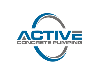 ACTIVE Concrete Pumping logo design by rief