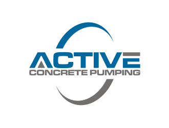 ACTIVE Concrete Pumping logo design by rief