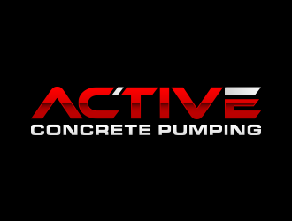 ACTIVE Concrete Pumping logo design by lexipej