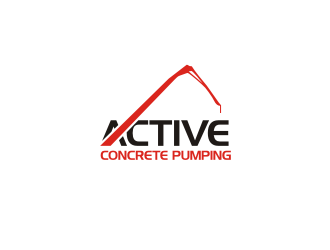 ACTIVE Concrete Pumping logo design by R-art