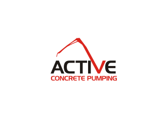 ACTIVE Concrete Pumping logo design by R-art