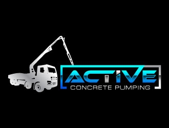 ACTIVE Concrete Pumping logo design by uttam