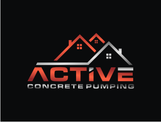 ACTIVE Concrete Pumping logo design by bricton