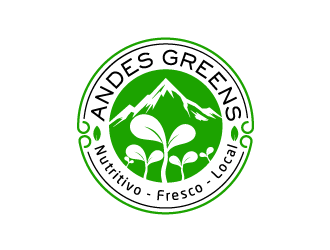 Company name: ANDES GREENS . Slogan: Nutritivo - Fresco - Local logo design by yans