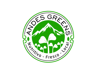 Company name: ANDES GREENS . Slogan: Nutritivo - Fresco - Local logo design by yans