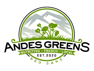 Company name: ANDES GREENS . Slogan: Nutritivo - Fresco - Local logo design by Suvendu