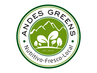 Company name: ANDES GREENS . Slogan: Nutritivo - Fresco - Local logo design by akilis13