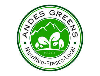 Company name: ANDES GREENS . Slogan: Nutritivo - Fresco - Local logo design by akilis13