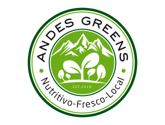 Company name: ANDES GREENS . Slogan: Nutritivo - Fresco - Local logo design by akilis13